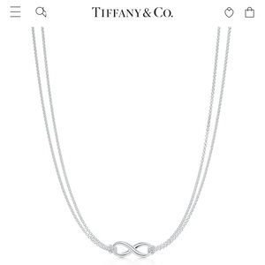 Tiffany and Co. Double chain infinity pendant